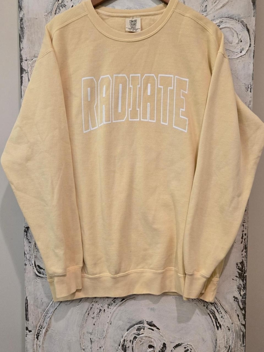 Comfort Colors Pale Yellow "Radiate" Crewneck Sweatshirt